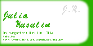 julia musulin business card